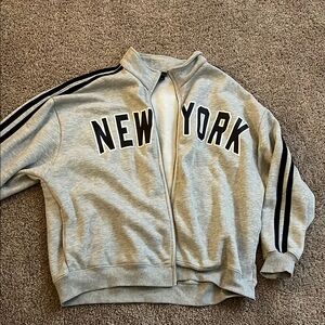 New York Gray Zip-Up Jacket
